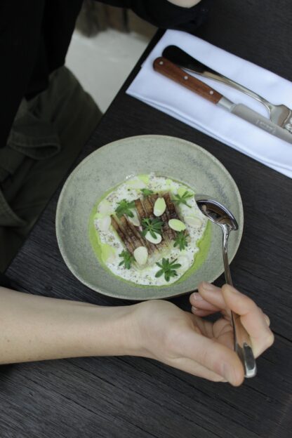 Coupelle à pain artisanale en céramique émaillée, fabriquée à Paris