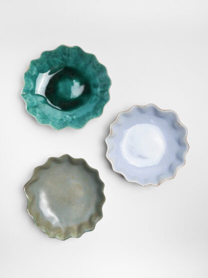 Assiette corolle en grès coloré céramique fait main artisanale paris 20