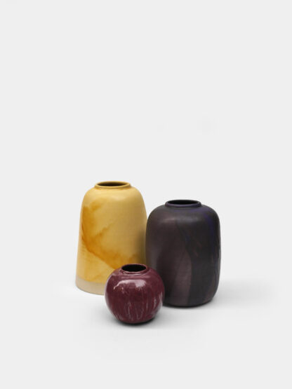 Vase pour fleur imperméable orange violet rose rouge joséphine grès céramique poterie paris fait main artisanale