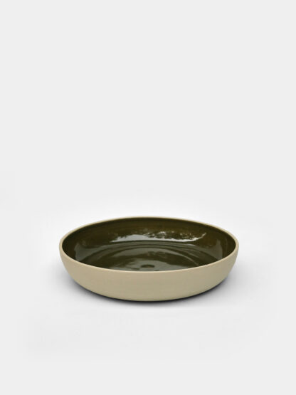 Shallow bowl assiette creuse a rebord grès ceramique fait main paris artisanal