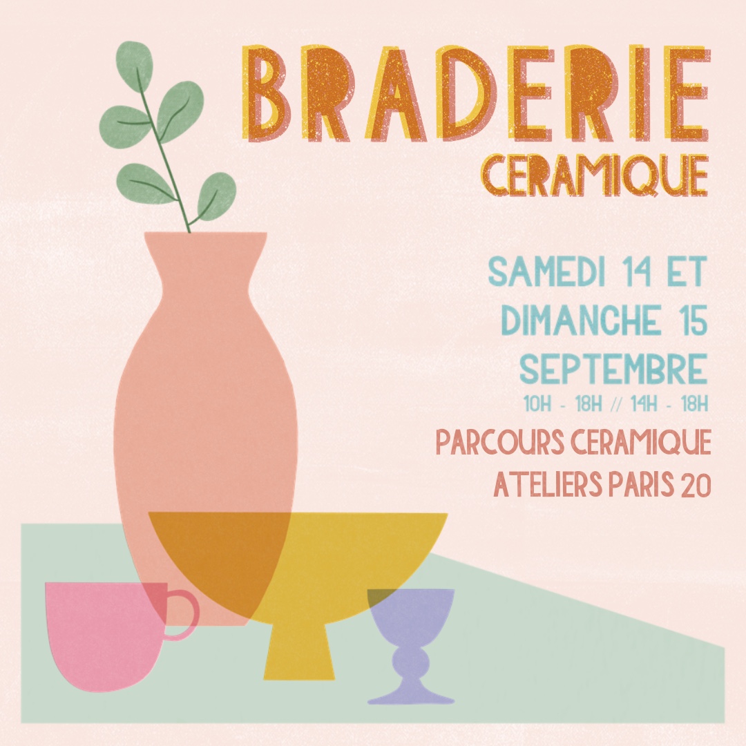 braderie céramique poterie atelier 20ème paris kim le la fille qui barbotte maxence jourdain christian chang anne basalle marie drouot sophie marin manon ledieu tiny atelier