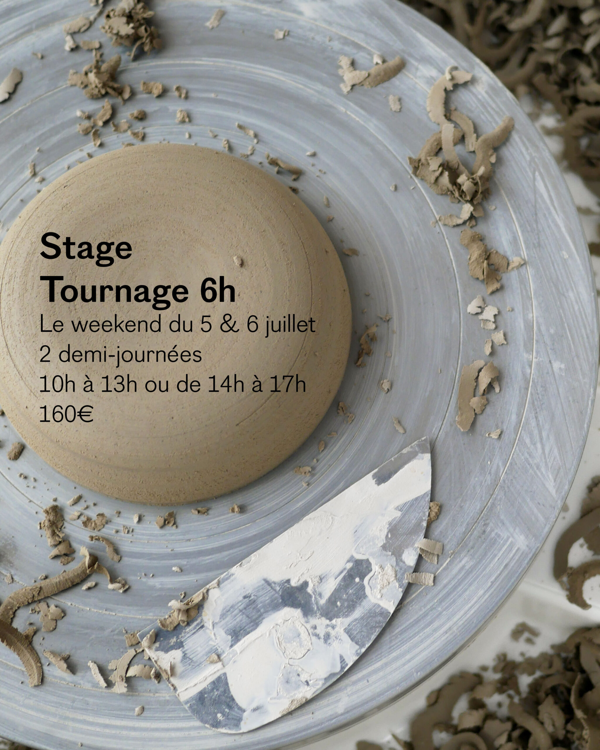 cours stage workshop initiation intensif tournage ceramique poterie atelier paris 20 laurette broll