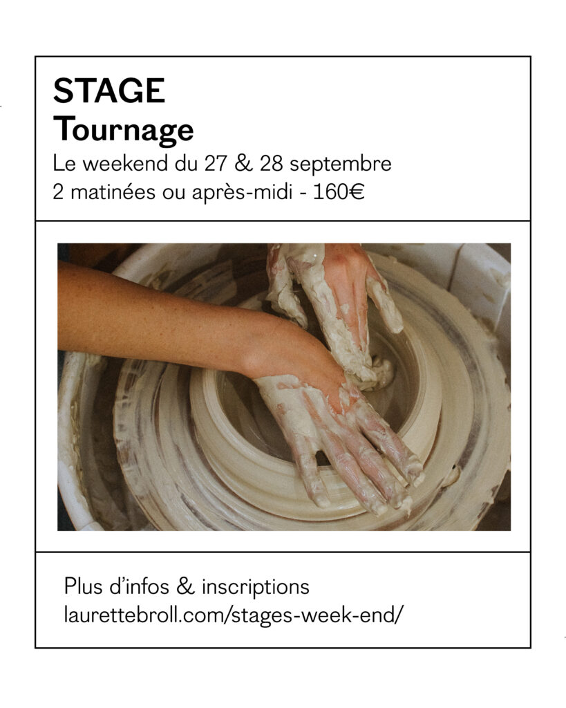 cours stage workshop initiation intensif tournage ceramique poterie atelier paris 20 laurette broll