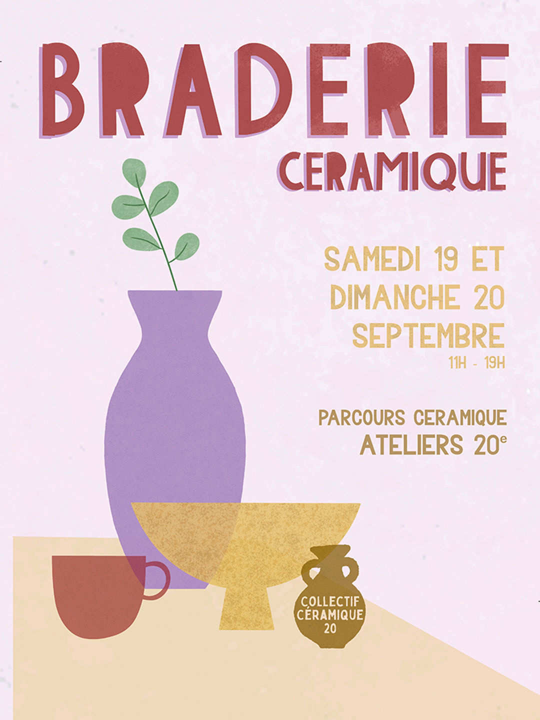 braderie céramique porte ouverte atelier poterie paris 20ème destockage vente soldes