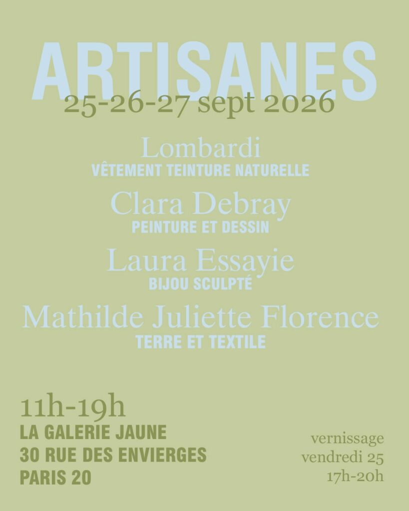 artisanes expo galerie jaune paris bijoux textile illustration peinture
